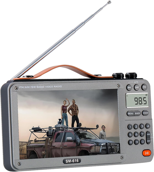 Bhagwati Sansui SM-616 all-in-one multimedia radio player with speakers and control panel, compact and modern design.