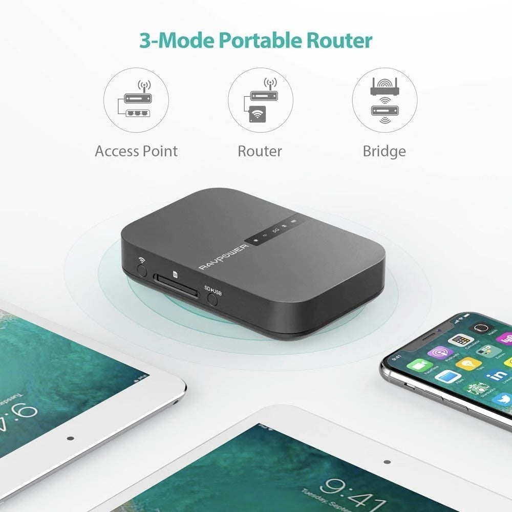 RAVPower FileHub Travel Router and Wireless Storage Hub