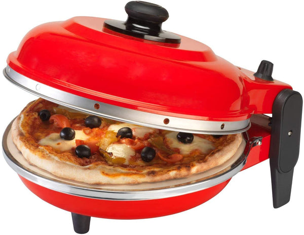 Bhagwati Optima Pizza Express Napoli electric pizza oven with stainless steel exterior and digital control panel.