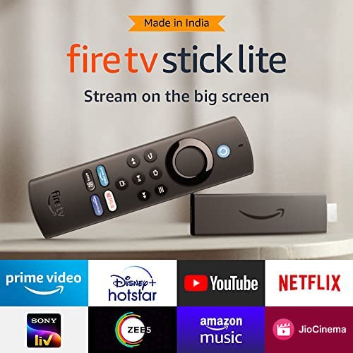 AMAZON FIRE TV STICK LITE WITH ALL-NEW ALEXA VOICE REMOTE LITE (NO TV CONTROLS)