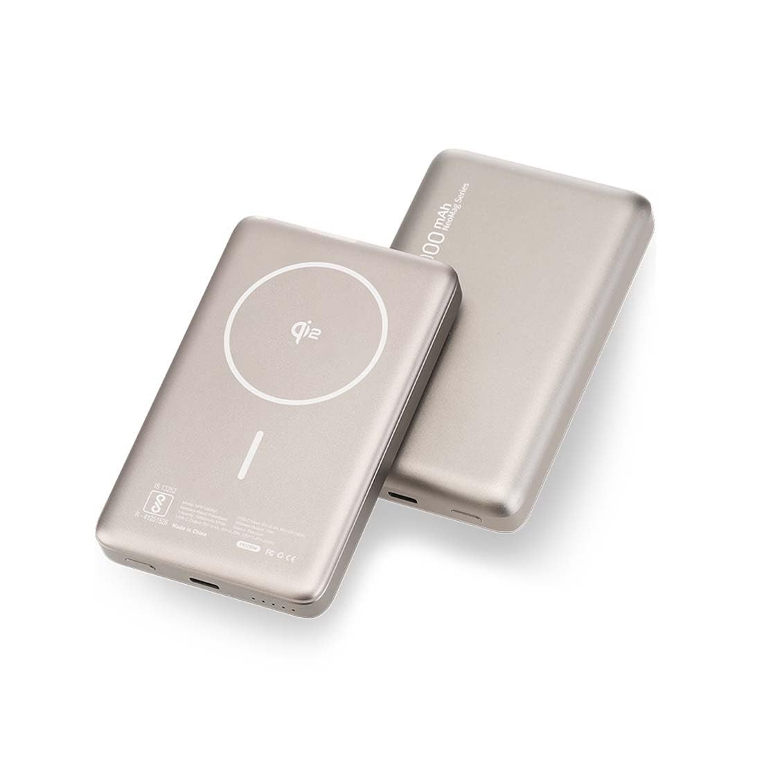 NEOPACK RAPID MAGSAFE POWER BANK 10000 MAH QI2 FAST CHARGING PORTABLE CHARGER SUPPORT WIRELESS CHARGEING (Titanium)