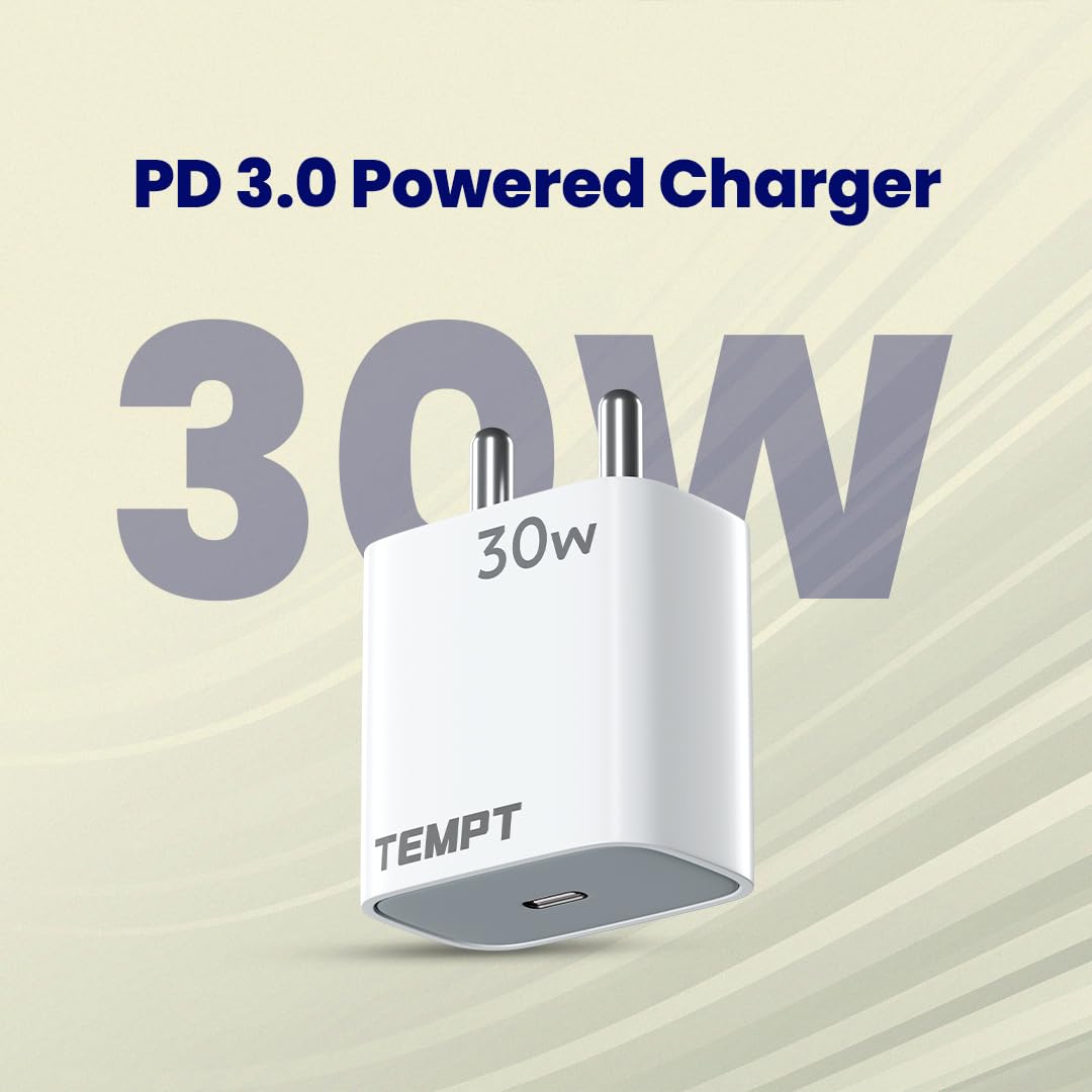 Tempt Bolt 30W PD+PPS Fast Charger