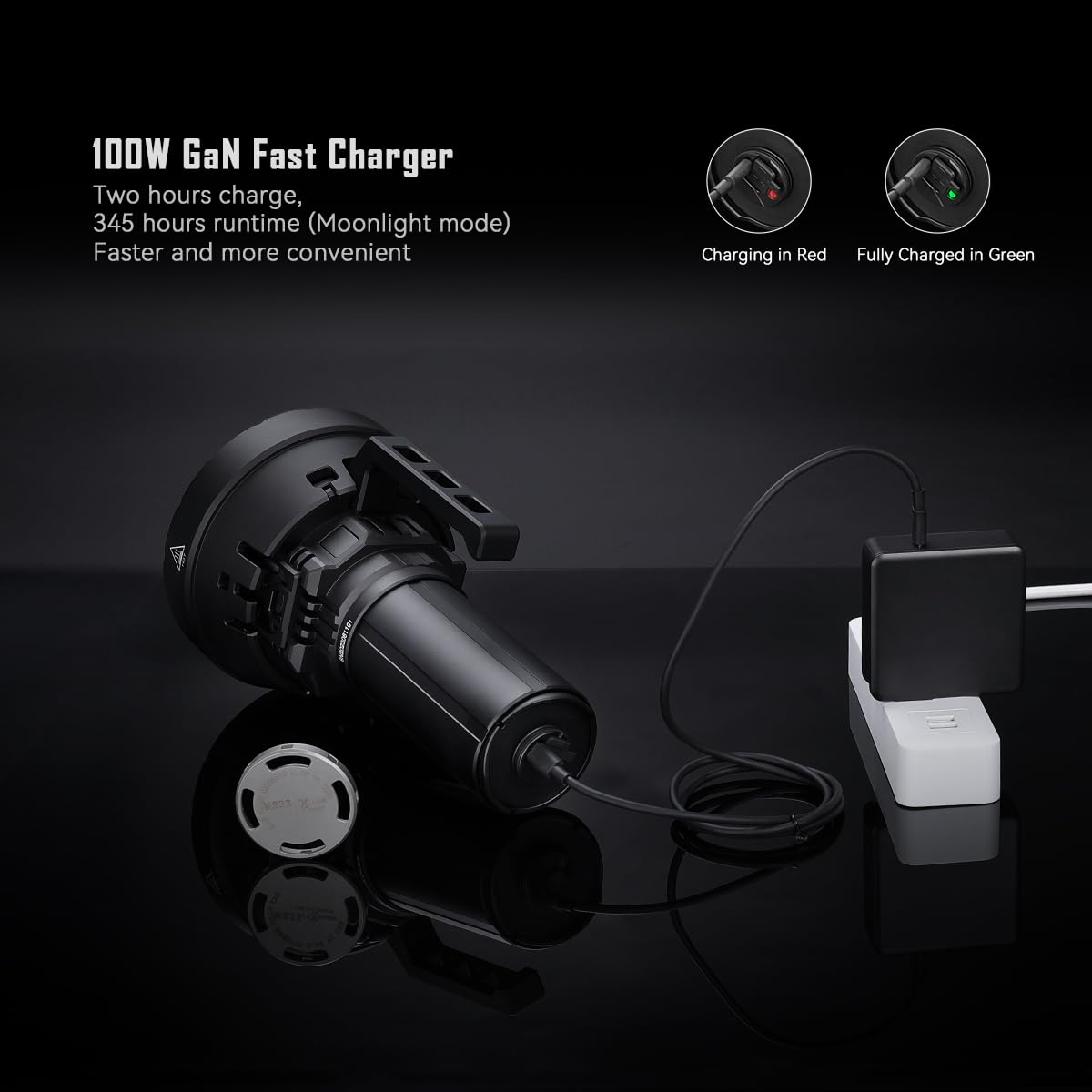 IMALENT MS32 WORLDS BRIGHTEST FLASHLIGHT 200,000 LUMENS, RECHARGEABLE ,CREE XHP70.2 LEDS OLED DISPLAY,8 MODES,HANDLE,
