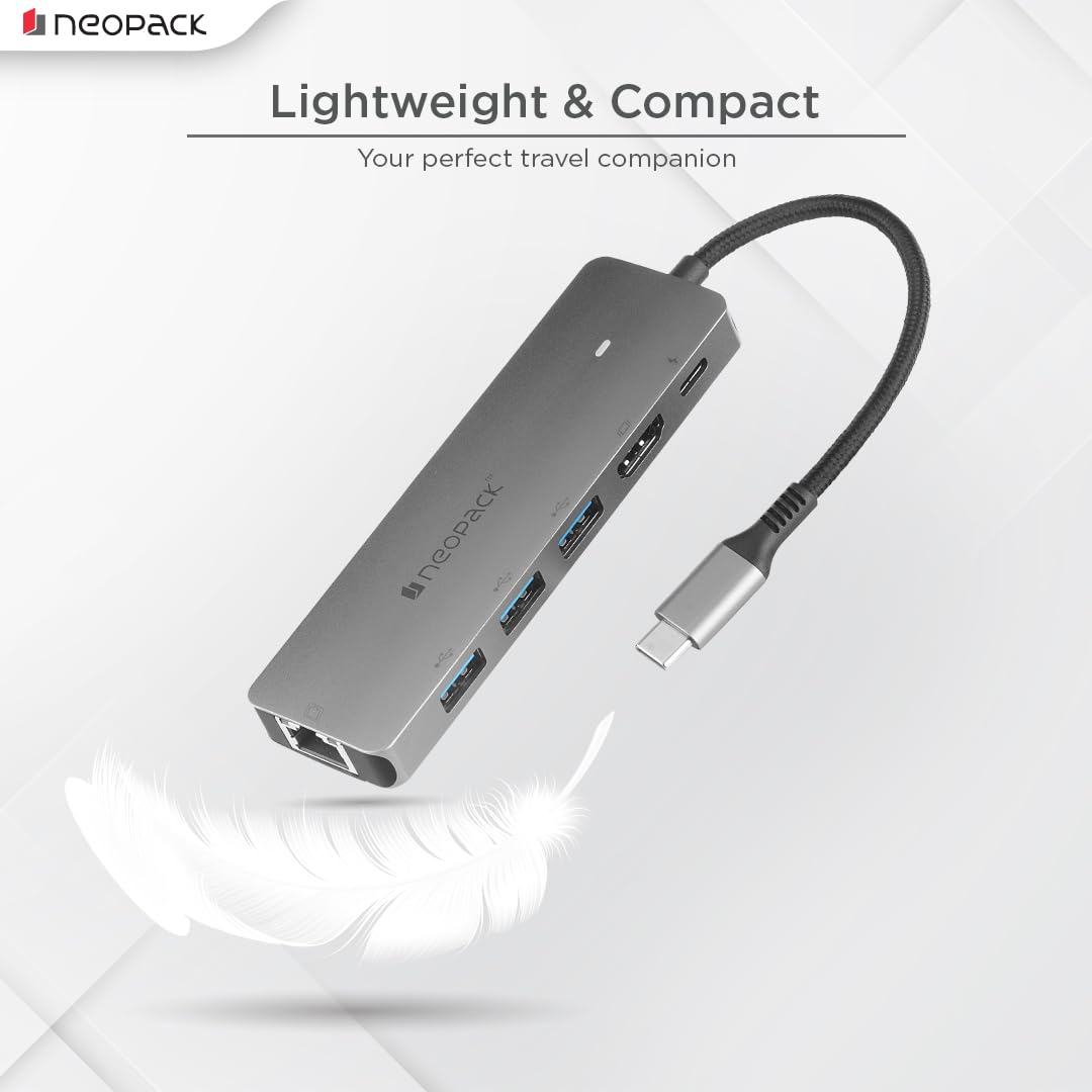 NEOPACK 6 IN 1 USB C HUB MULTIPORT ADAPTER