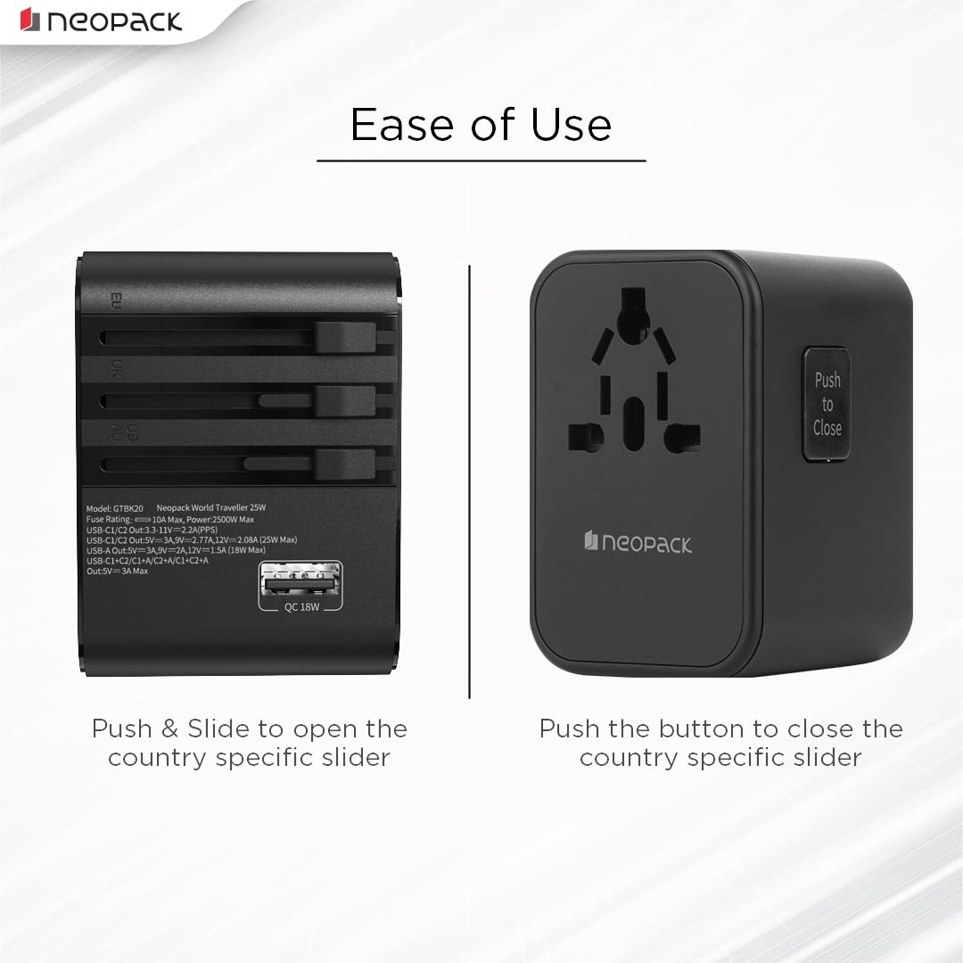 Neopack World Traveller Plus Adapter 25W