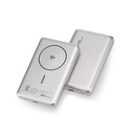 NEOPACK RAPID MAGSAFE POWER BANK 10000 MAH QI2 FAST CHARGING PORTABLE CHARGER SUPPORT WIRELESS CHARGEING (Silver)