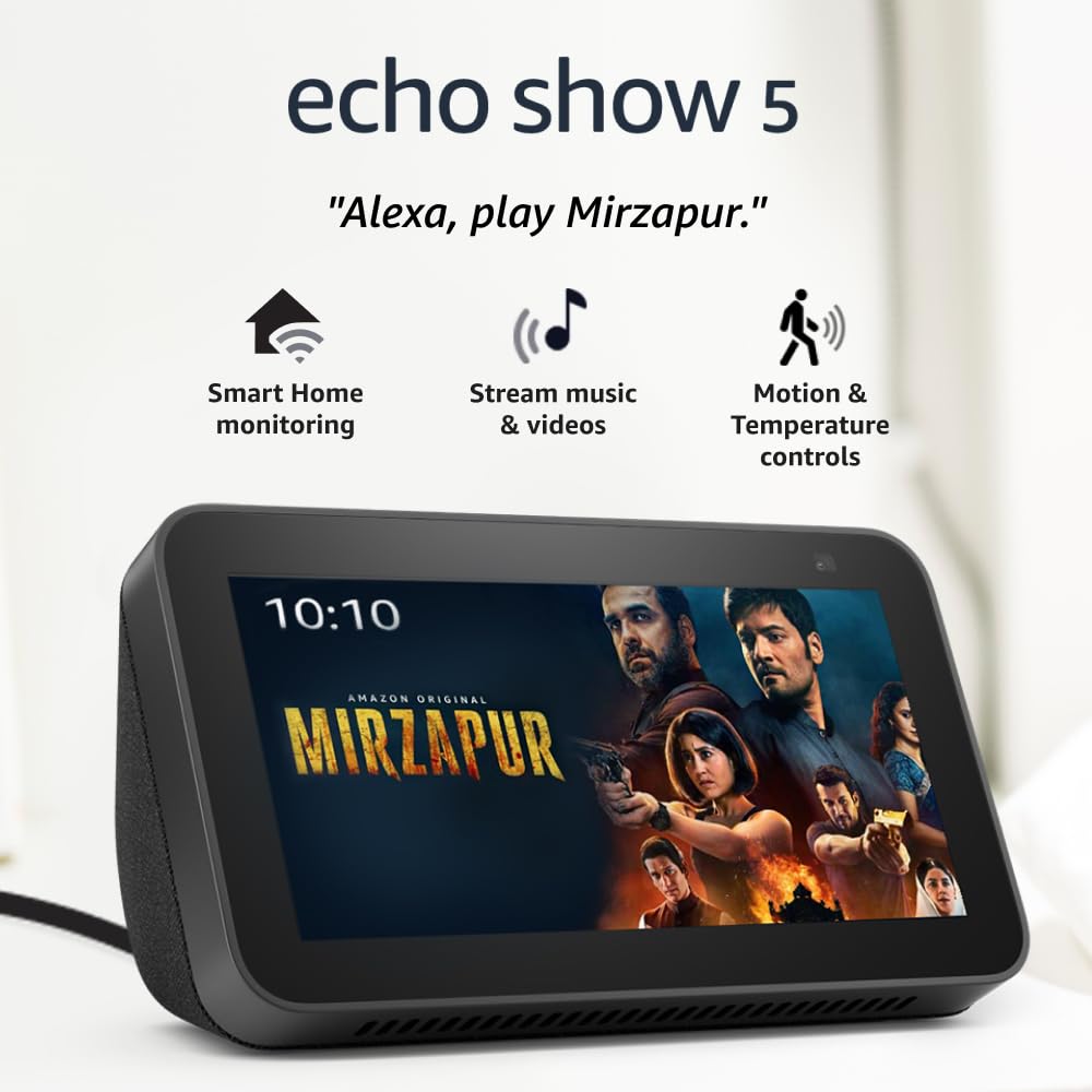 AMAZON ECHO SHOW 5 (2ND GEN) - SMART SPEAKER WITH 5.5" SCREEN, CRISP SOUND AND ALEXA