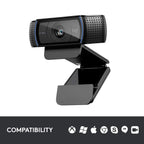 LOGITECH C920 HD PRO WEBCAM - 1080P, OPTICAL, FULL HD STREAMING CAMERA