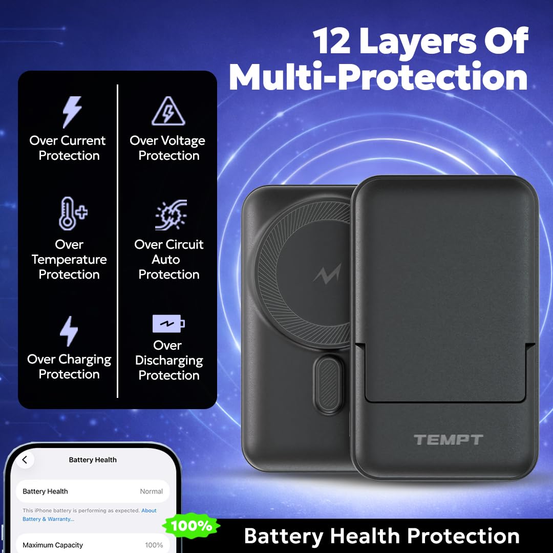 Tempt Newly Launched Flair 10000mAH Magsafe Power Bank