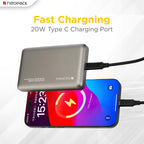 NEOPACK RAPID MAGSAFE POWER BANK 10000 MAH QI2 FAST CHARGING PORTABLE CHARGER SUPPORT WIRELESS CHARGEING (Titanium)