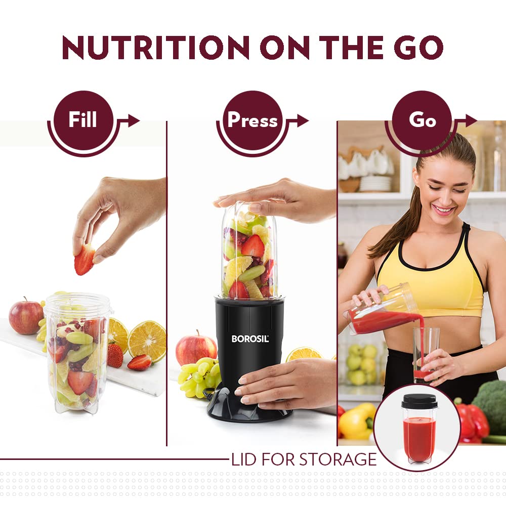 BOROSIL NUTRIFRESH PB31 PORTABLE MINI-BLENDER & GRINDER