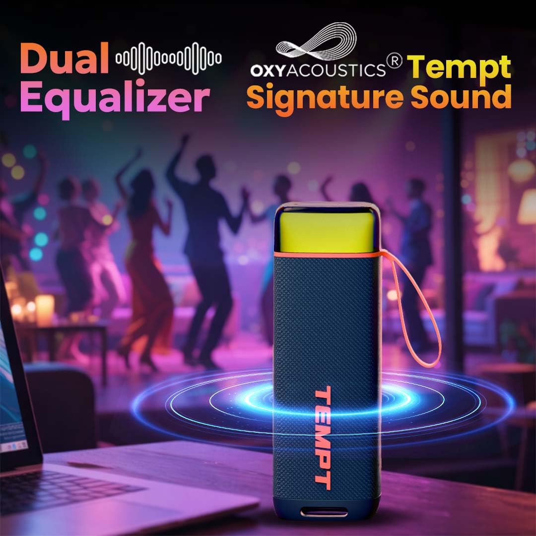 TEMPT Enigma 30W RMS | 12hrs Playtime | Dual EQ SPEAKER