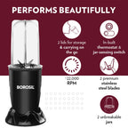 BOROSIL NUTRIFRESH PB31 PORTABLE MINI-BLENDER & GRINDER