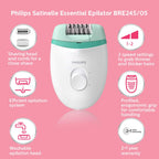 PHILIPS BRE245/00 CORDED COMPACT EPILATOR