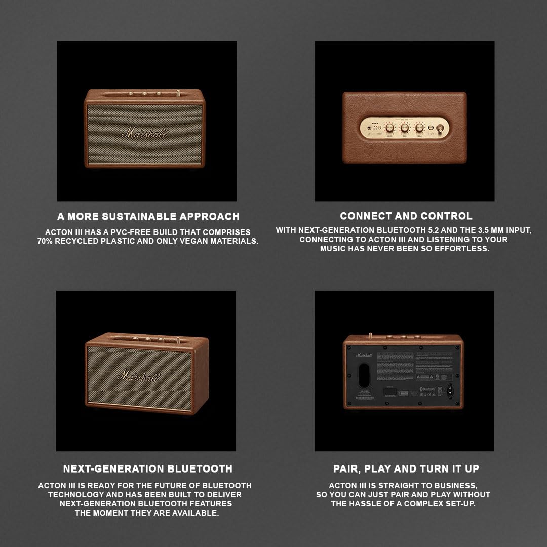 MARSHALL ACTON III WIRED CONNECTIVITY STEREO HOME SPEAKERS