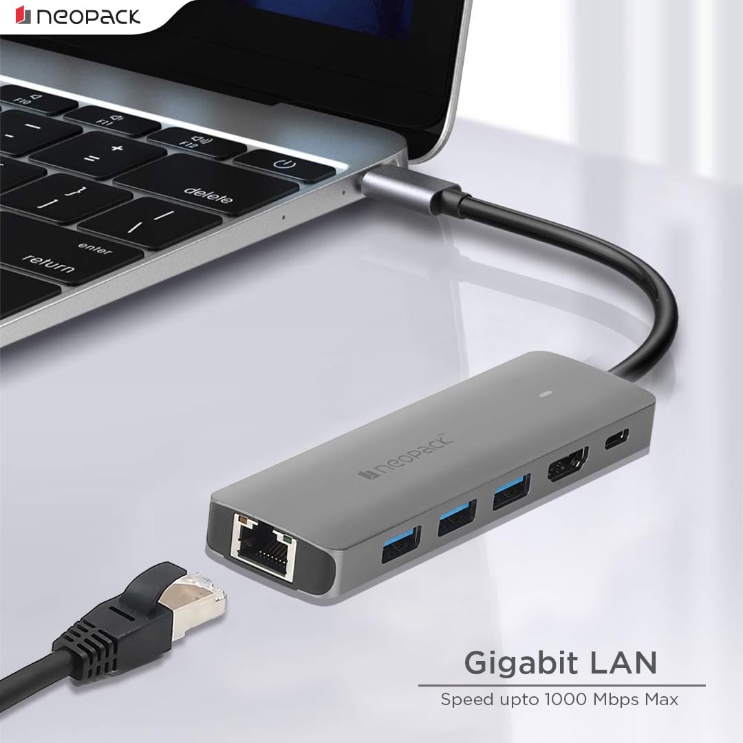 NEOPACK 6 IN 1 USB C HUB MULTIPORT ADAPTER