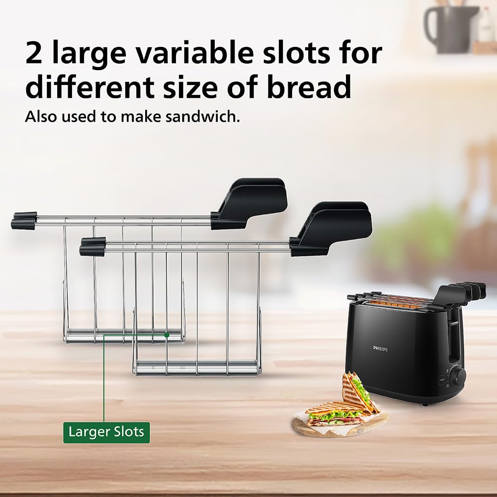 PHILIPS TOASTER AND SANDWICHMAKER HD2583/90 (BLACK)