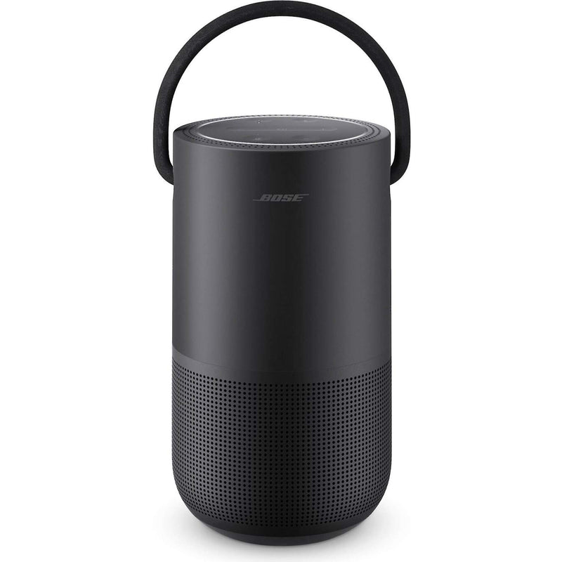 Bhagwati Bose Wi-Fi wireless Bluetooth portable home speaker with sleek design and control buttons on the top.