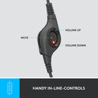 LOGITECH H390 WIRED ON EAR HEADSET FOR PC/LAPTOP