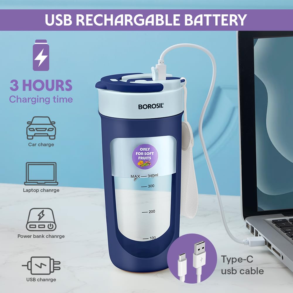 Borosil NutriSip Portable Blender
