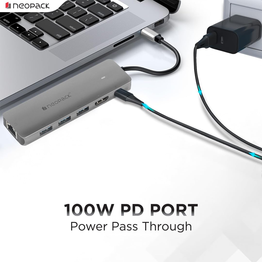 NEOPACK 6 IN 1 USB C HUB MULTIPORT ADAPTER
