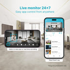 QUBO SMART 360 3MP 1296P WIFI CCTV SECURITY CAMERA FROM HERO GROUP