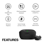 JBL WAVE BEAM IN-EAR WIRELESS EARBUDS (TWS) WITH MIC