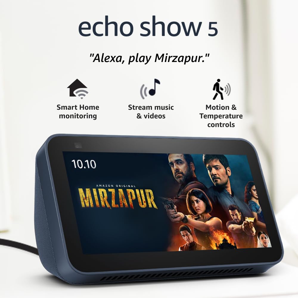 AMAZON ECHO SHOW 5 (2ND GEN) - SMART SPEAKER WITH 5.5" SCREEN, CRISP SOUND AND ALEXA