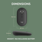 LOGITECH PEBBLE MOUSE 2 M350S SLIM BLUETOOTH WIRELESS MOUSE