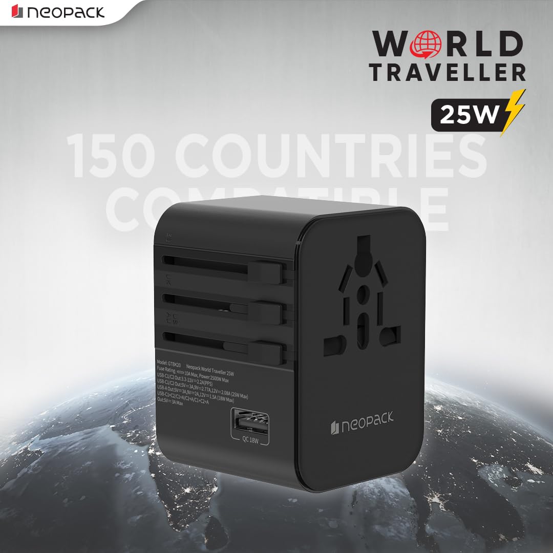 Neopack World Traveller Plus Adapter 25W