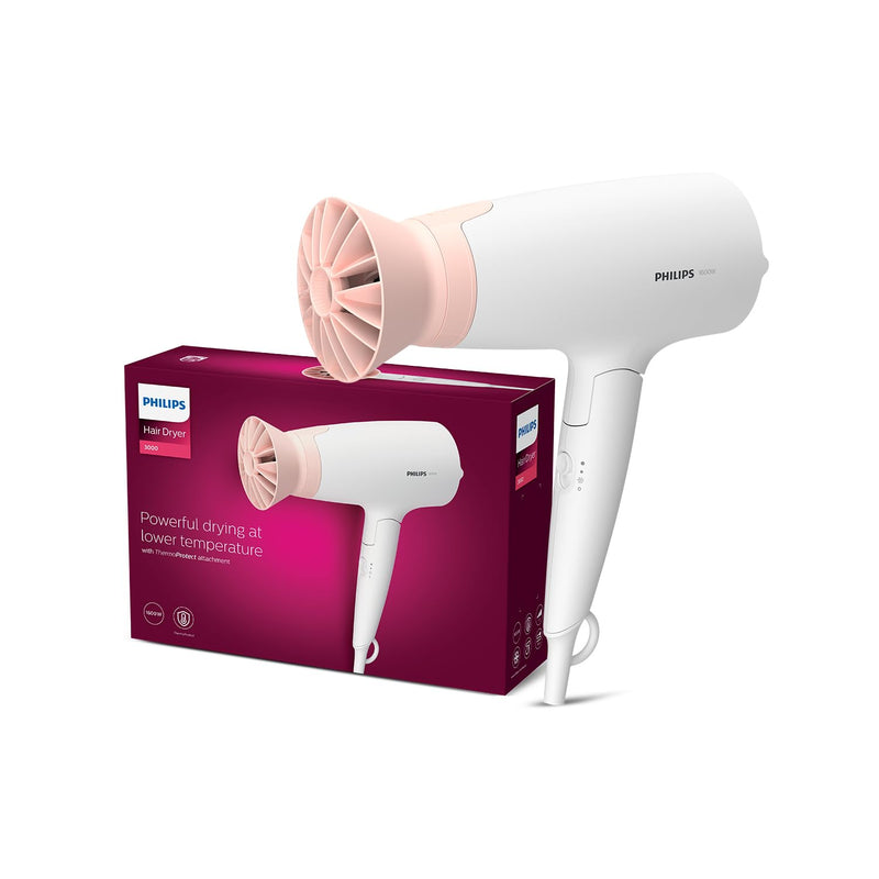 Bhagwati Philips hair dryer BHD308/30 with adjustable heat and airflow settings, lightweight design, and ergonomic handle.