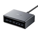 Bhagwati Anker Prime GaN 200W 6-port desktop power station with multiple charging ports and sleek black design.