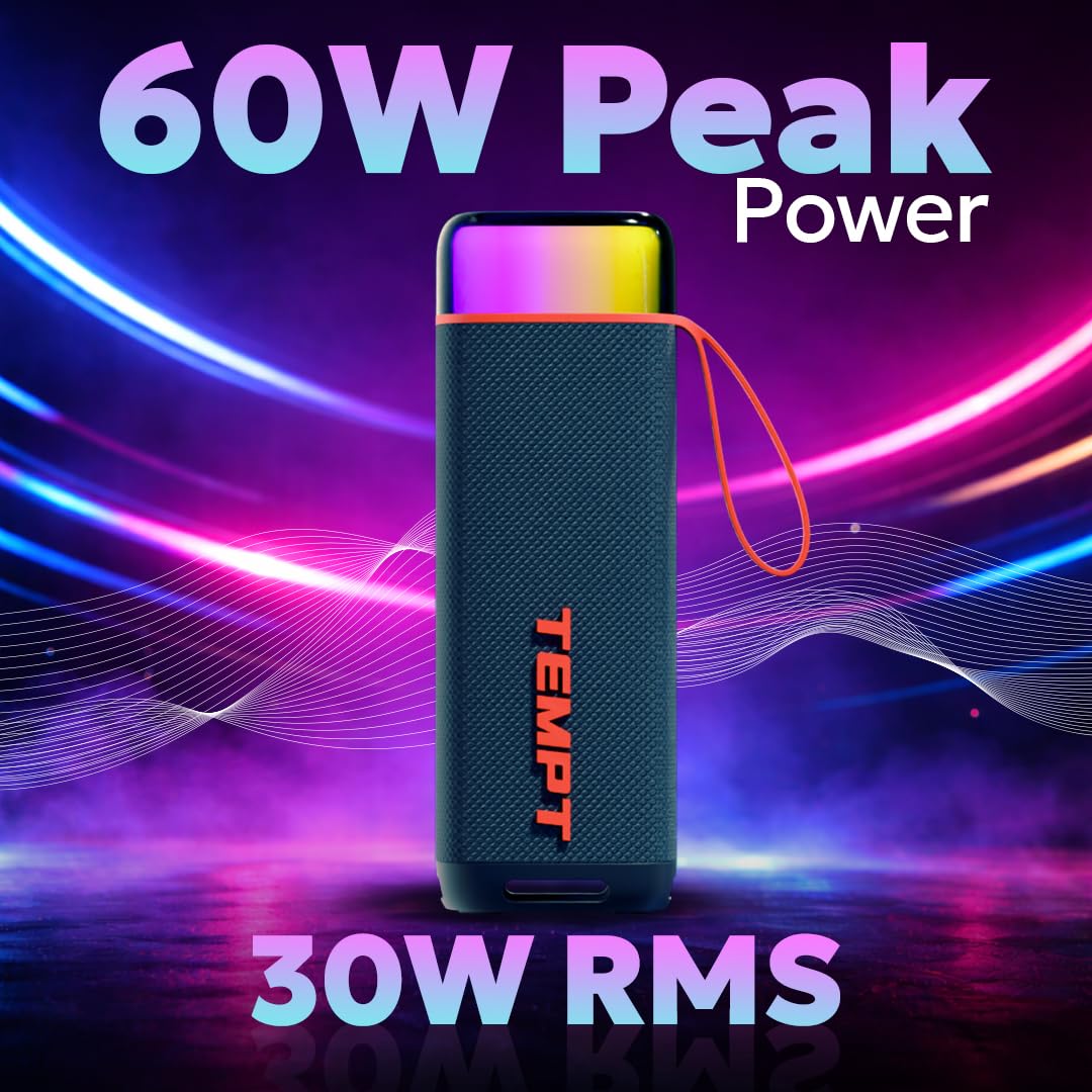 TEMPT Enigma 30W RMS | 12hrs Playtime | Dual EQ SPEAKER