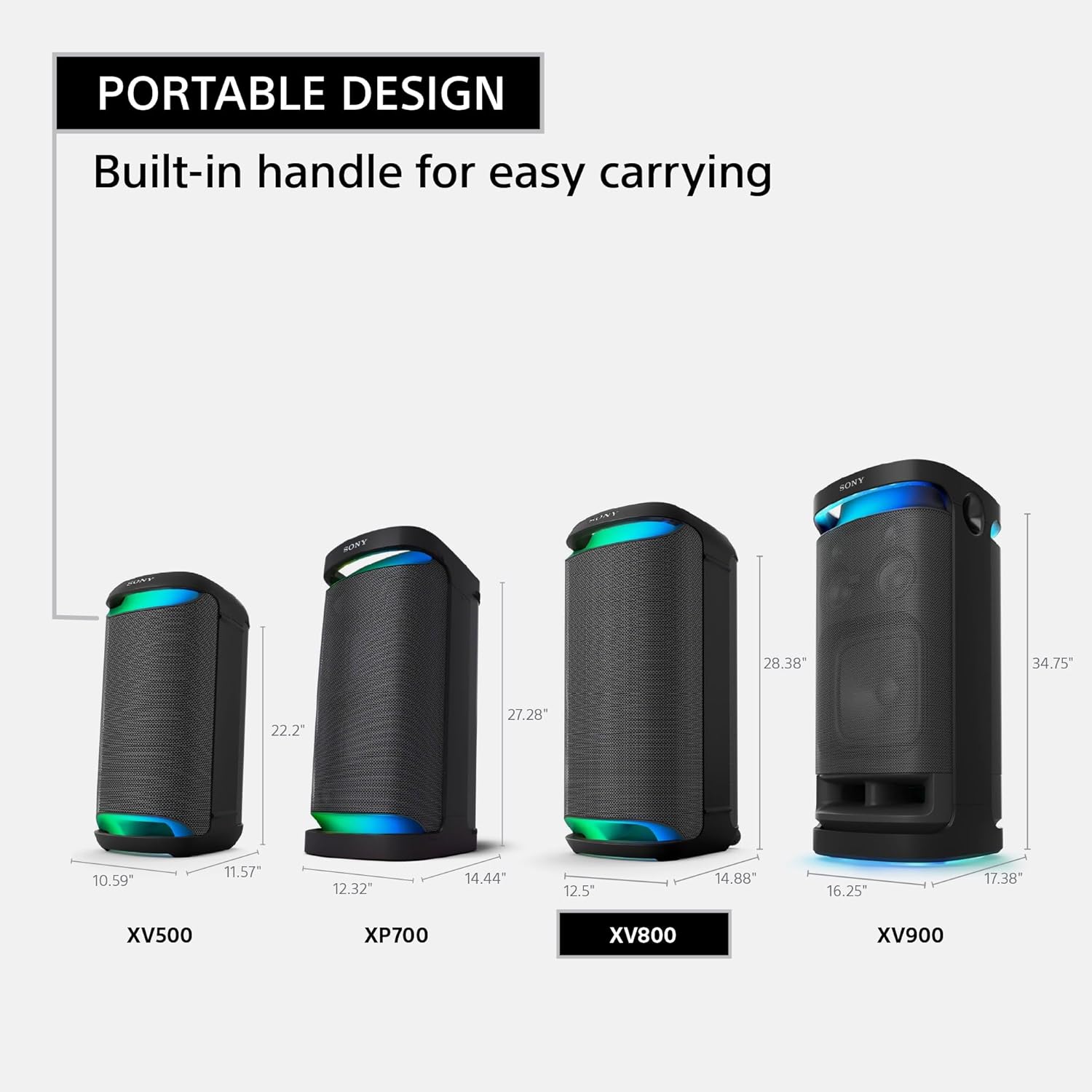 SONY SRS-XV800 X-SERIES WIRELESS PORTABLE BLUETOOTH KARAOKE PARTY SPEAKER