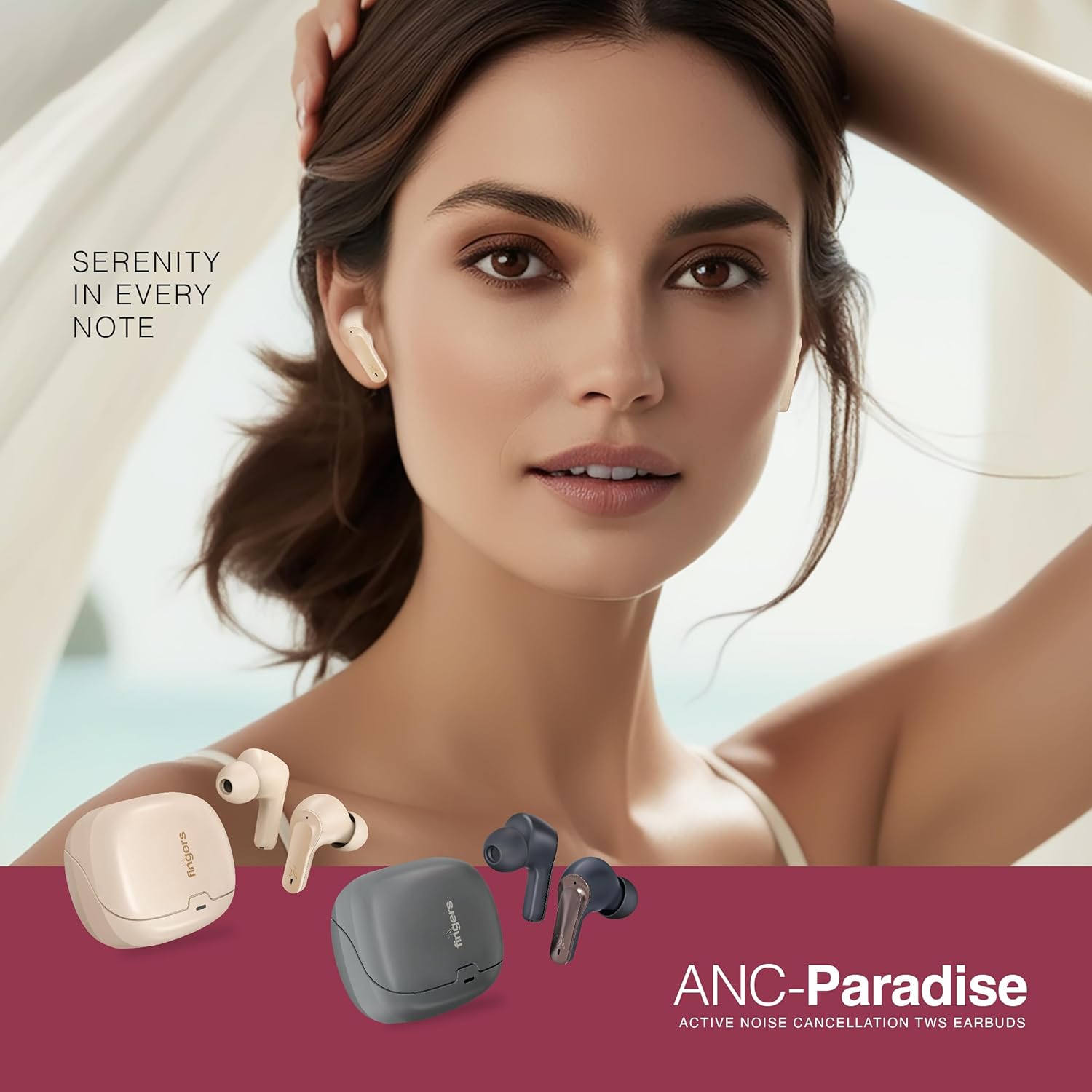 FINGERS ANC-PARADISE TWS EARBUDS (GunMetal)