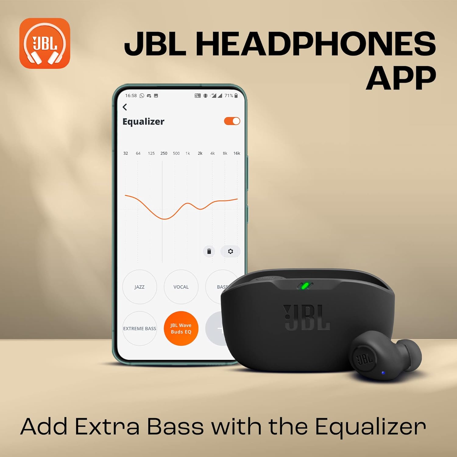 JBL WAVE BEAM IN-EAR WIRELESS EARBUDS (TWS) WITH MIC