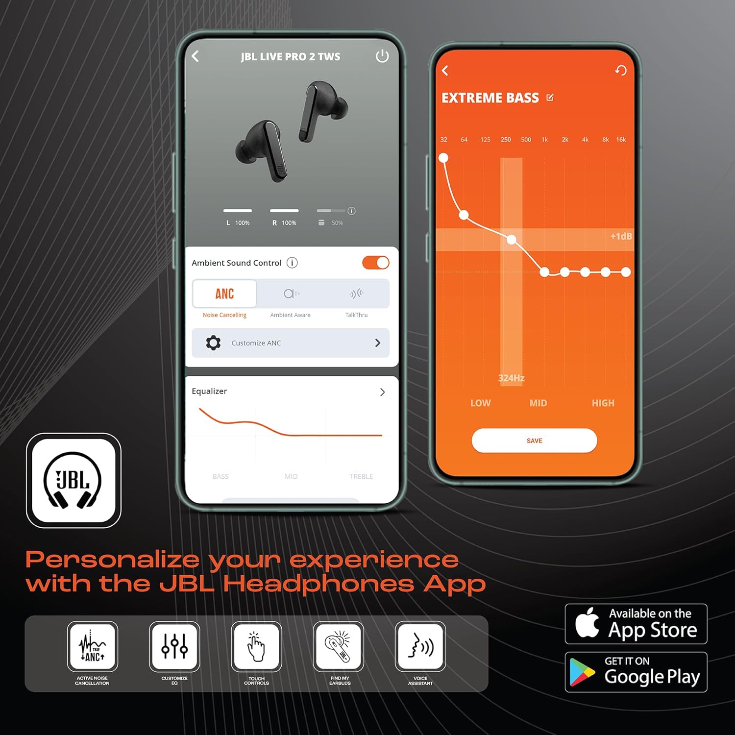 JBL LIVE PRO 2 PREMIUM IN EAR WIRELESS TWS EARBUDS, ANC EARBUDS,