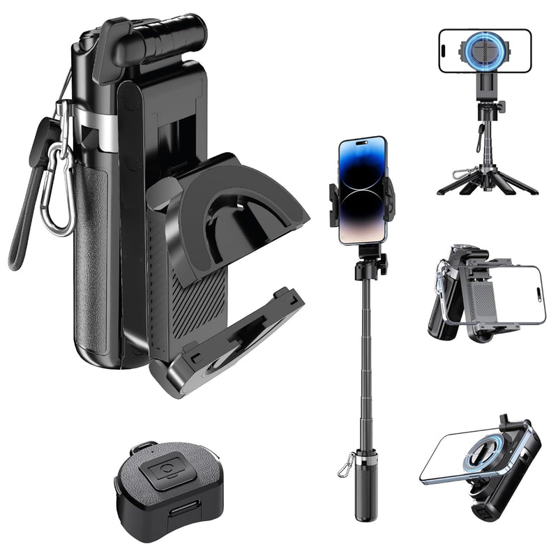 Bhagwati UltraProlink Snap-Z Two Mini Selfie Stick and Tripod with built-in charger and adjustable extension for smartphones.