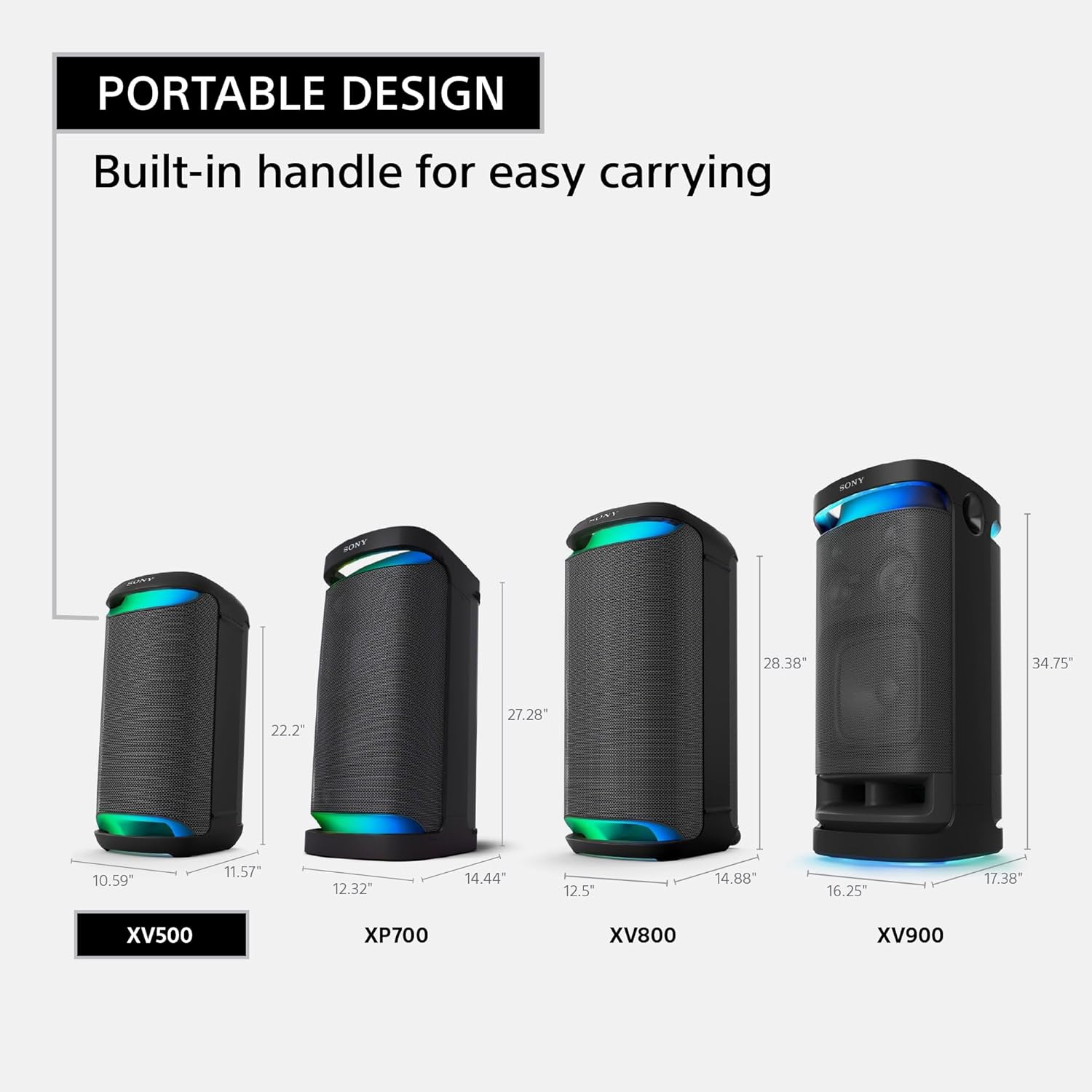 SONY NEW SRS-XV500 WIRELESS PORTABLE BLUETOOTH KARAOKE PARTY SPEAKER