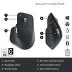 LOGITECH MX MASTER 3S - WIRELESS PERFORMANCE MOUSE WITH ULTRA-FAST SCROLLING