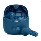 Bhagwati JBL Tune Flex in-ear wireless TWS earbuds with ergonomic design and charging case on a white background.