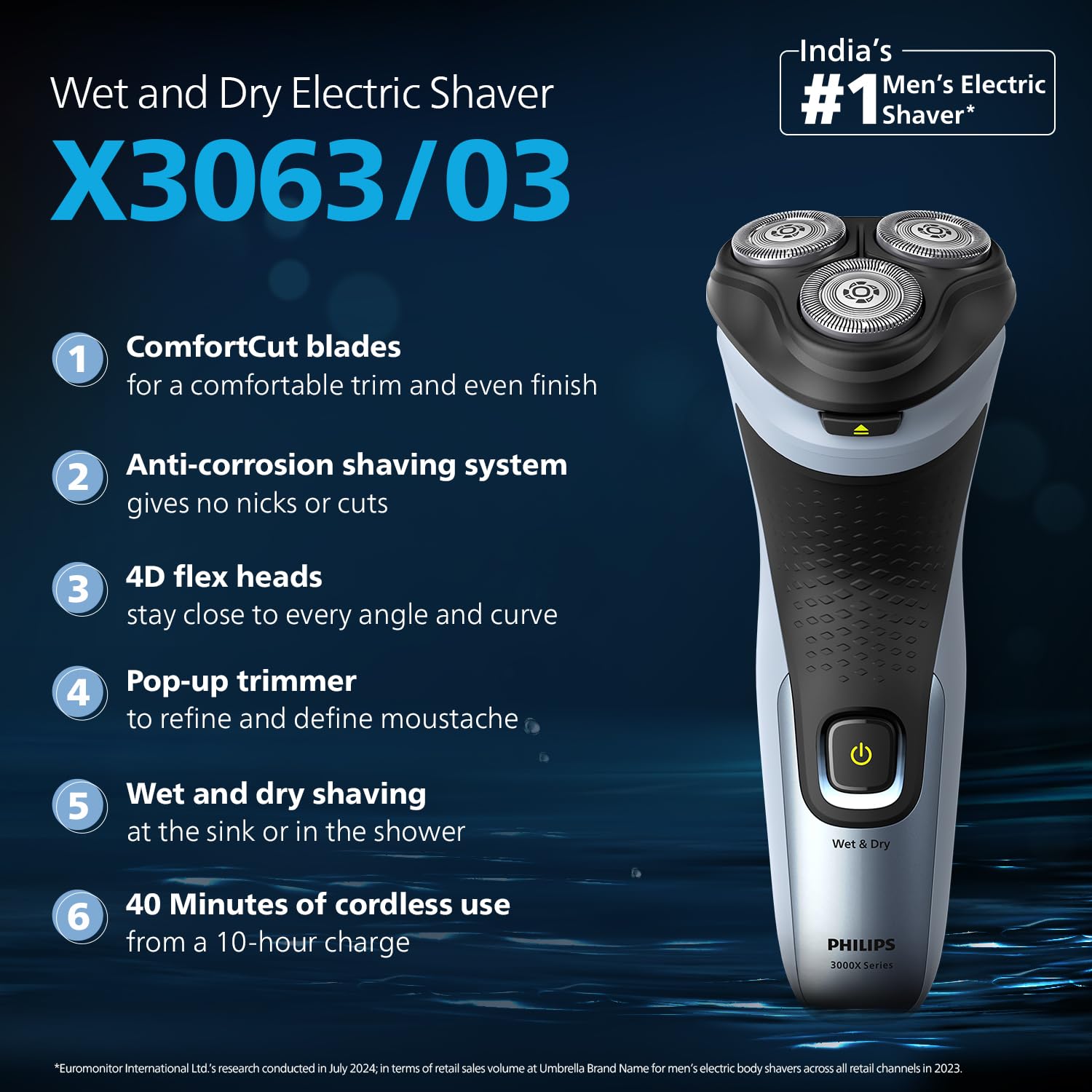 PHILIPS ELECTRIC SHAVER FOR MEN X3063/03