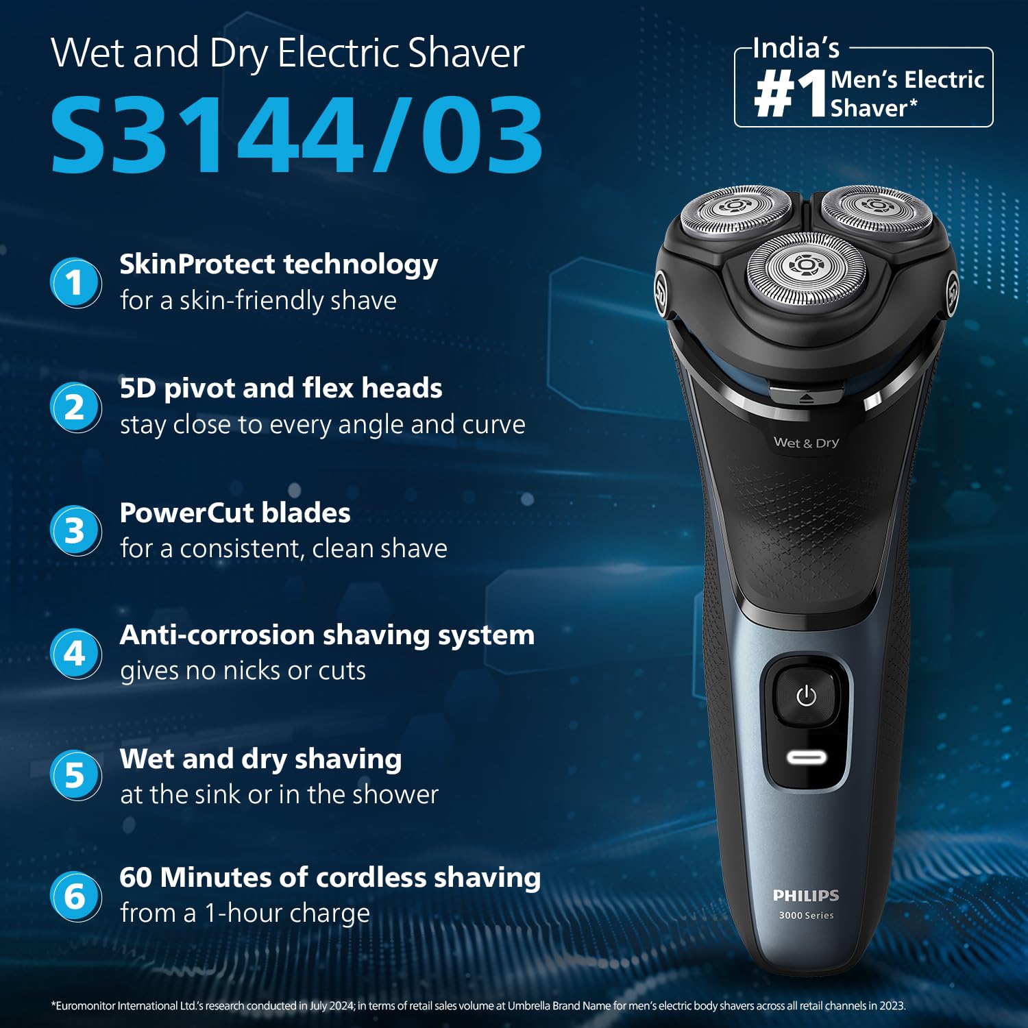 PHILIPS ELECTRIC SHAVER FOR MEN S3144/03