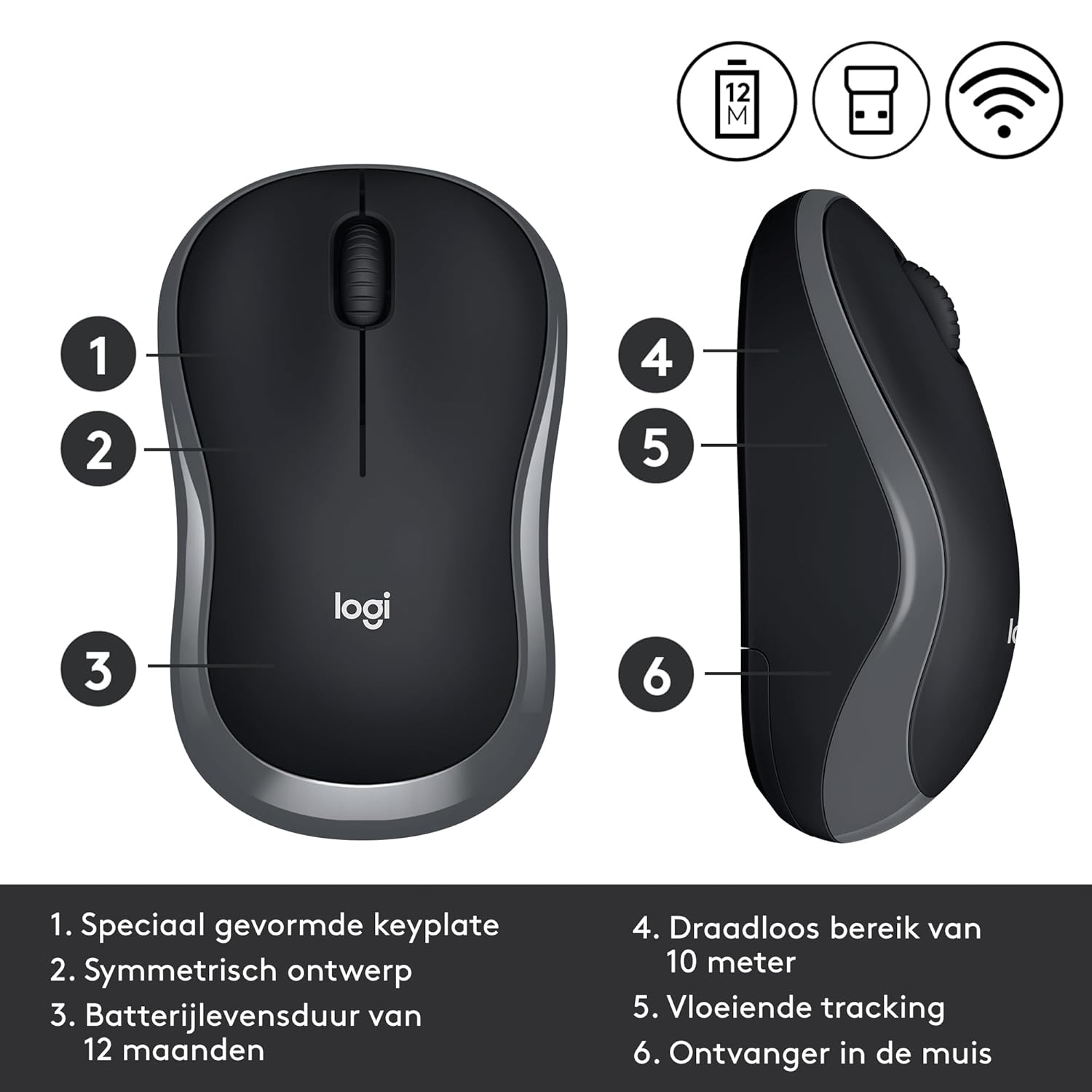 LOGITECH M185 WIRELESS USB MOUSE