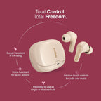 FINGERS ANC-PARADISE TWS EARBUDS (Rediant Beige)