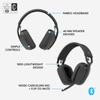 LOGITECH ZONE VIBE 100 LIGHTWEIGHT WIRELESS OVER-EAR HEADPHONES