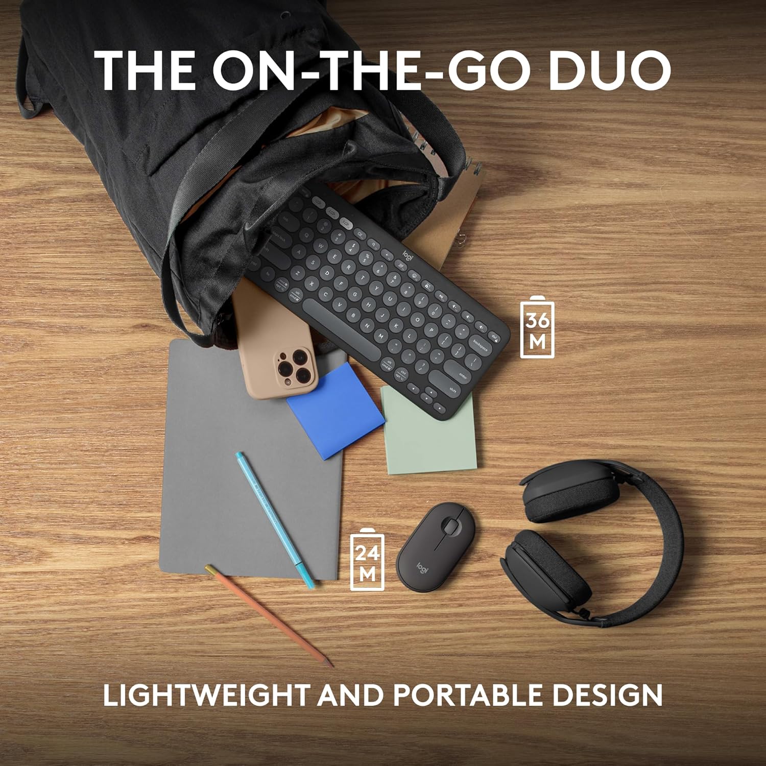 LOGITECH PEBBLE 2 COMBO, WIRELESS KEYBOARD AND MOUSE