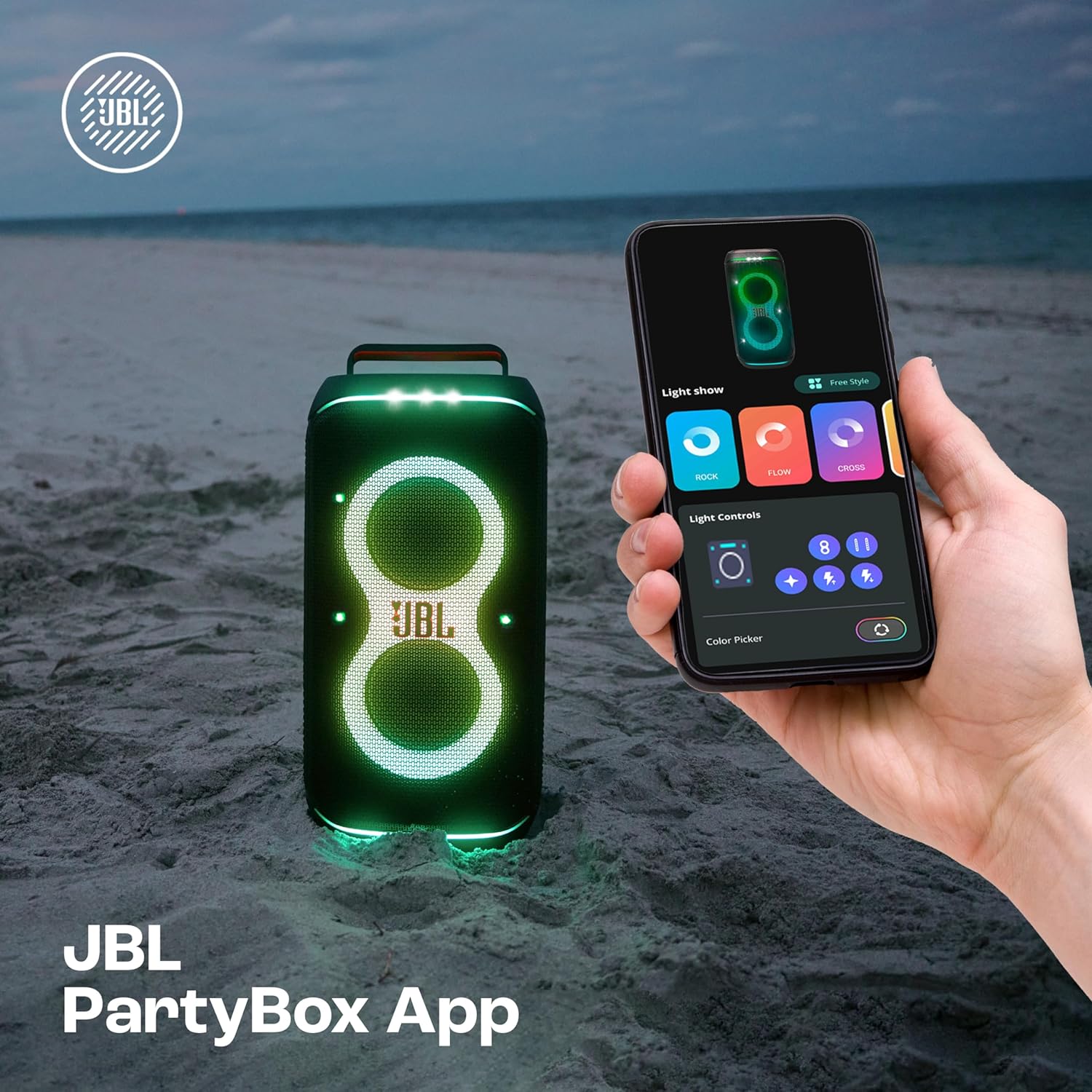JBL PARTYBOX 120 WIRELESS BLUETOOTH 160W PARTY SPEAKER, AI SOUND BOOST, FUTURISTIC LIGHT SHOW,