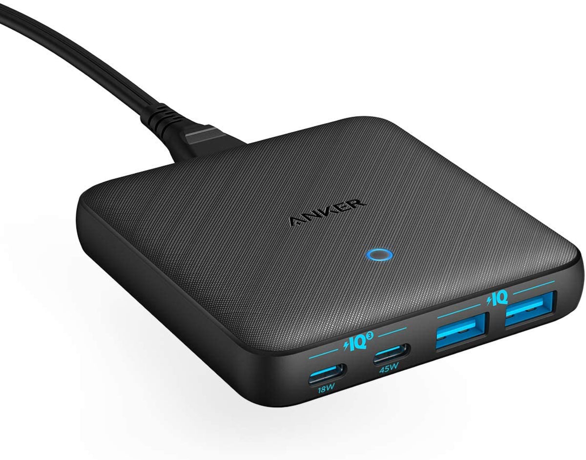 Anker 65W 4-Port PIQ 3.0 GaN Atom III Slim Wall Charger