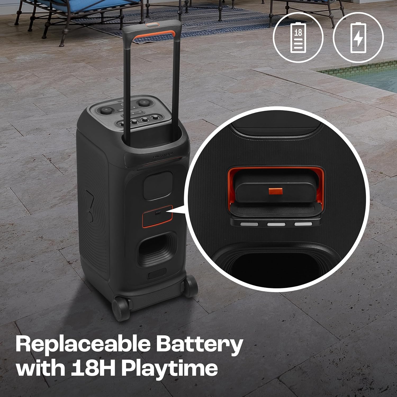 JBL PARTYBOX 320, PORTABLE BLUETOOTH 240W PARTY SPEAKER, AI SOUND BOOST